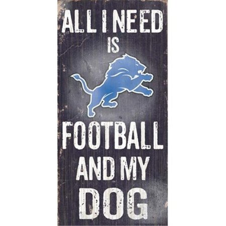 FAN CREATIONS Fan Creations N0640 Detroit Lions Football And My Dog Sign N0640-DET